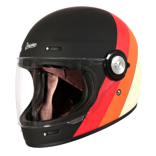 Origine Vega 22.06 Full Face Helmet - Primitive Matt Black/Orange/Red/Cream - Salt Flats Clothing