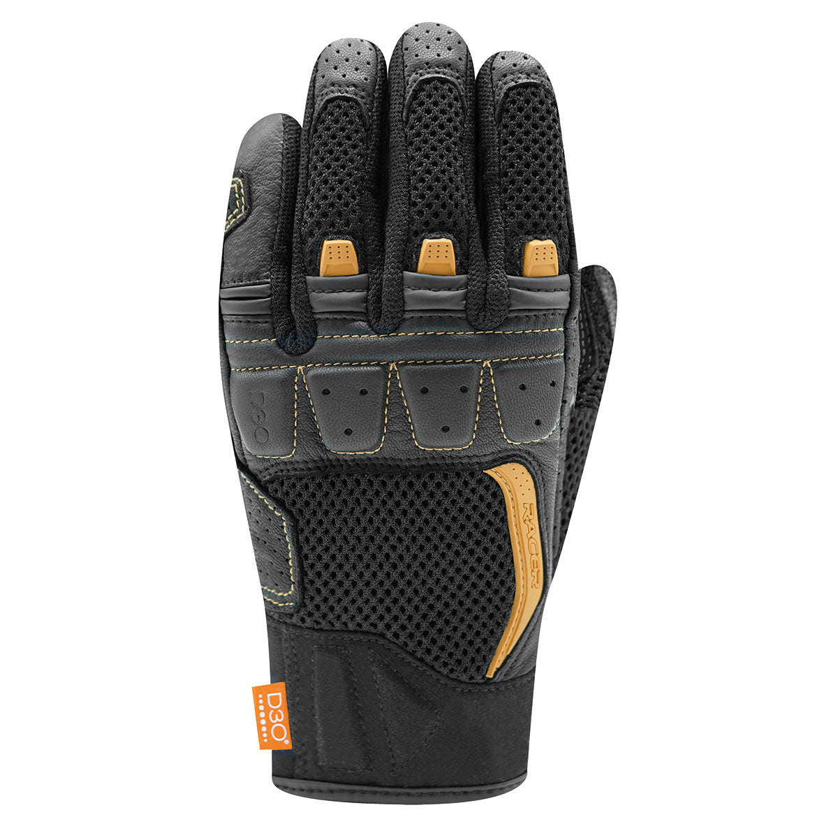 Racer Gloves Ronin Summer Ladies Glove - Black-Gold - Salt Flats Clothing