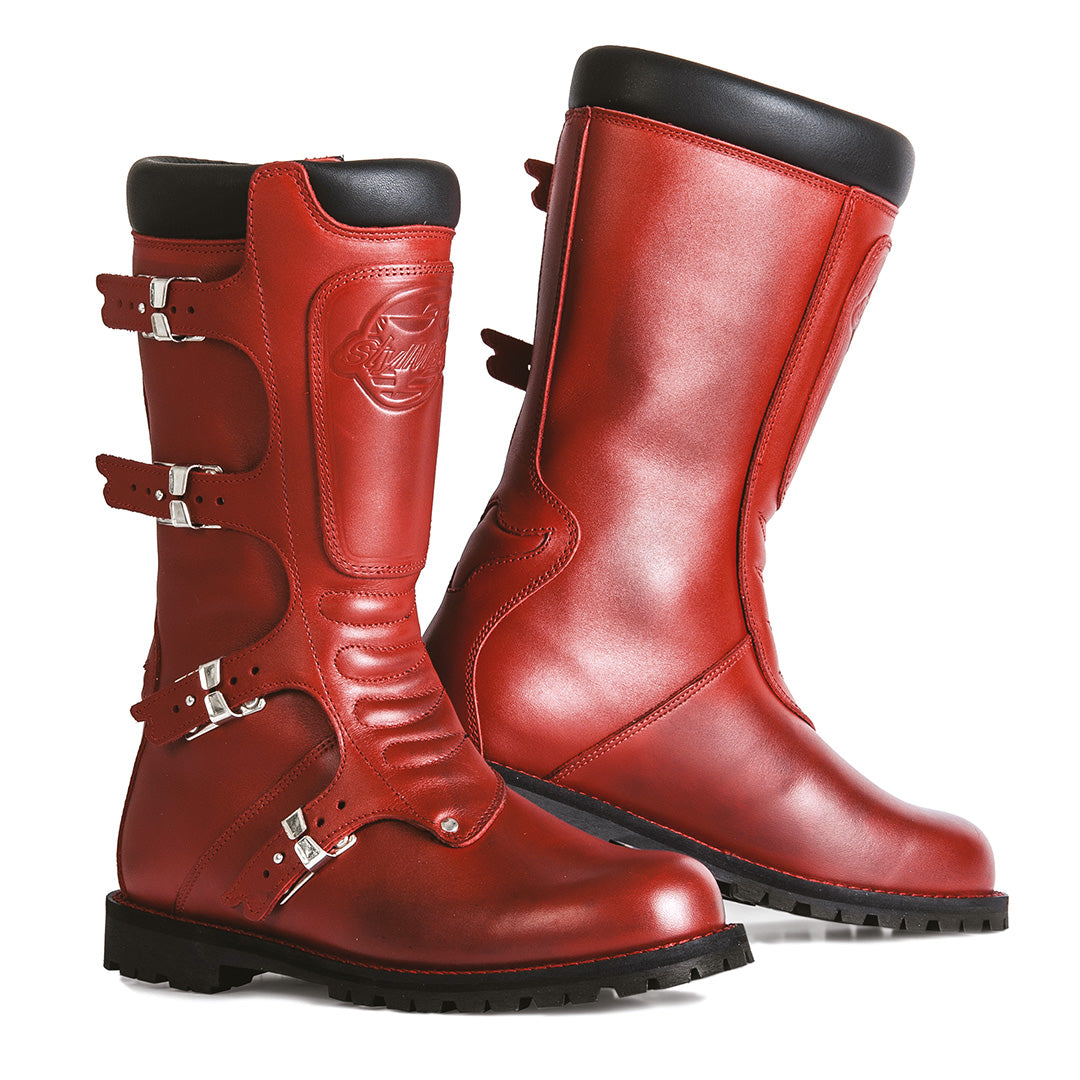 Stylmartin Continental Touring Boots - Red - Salt Flats Clothing