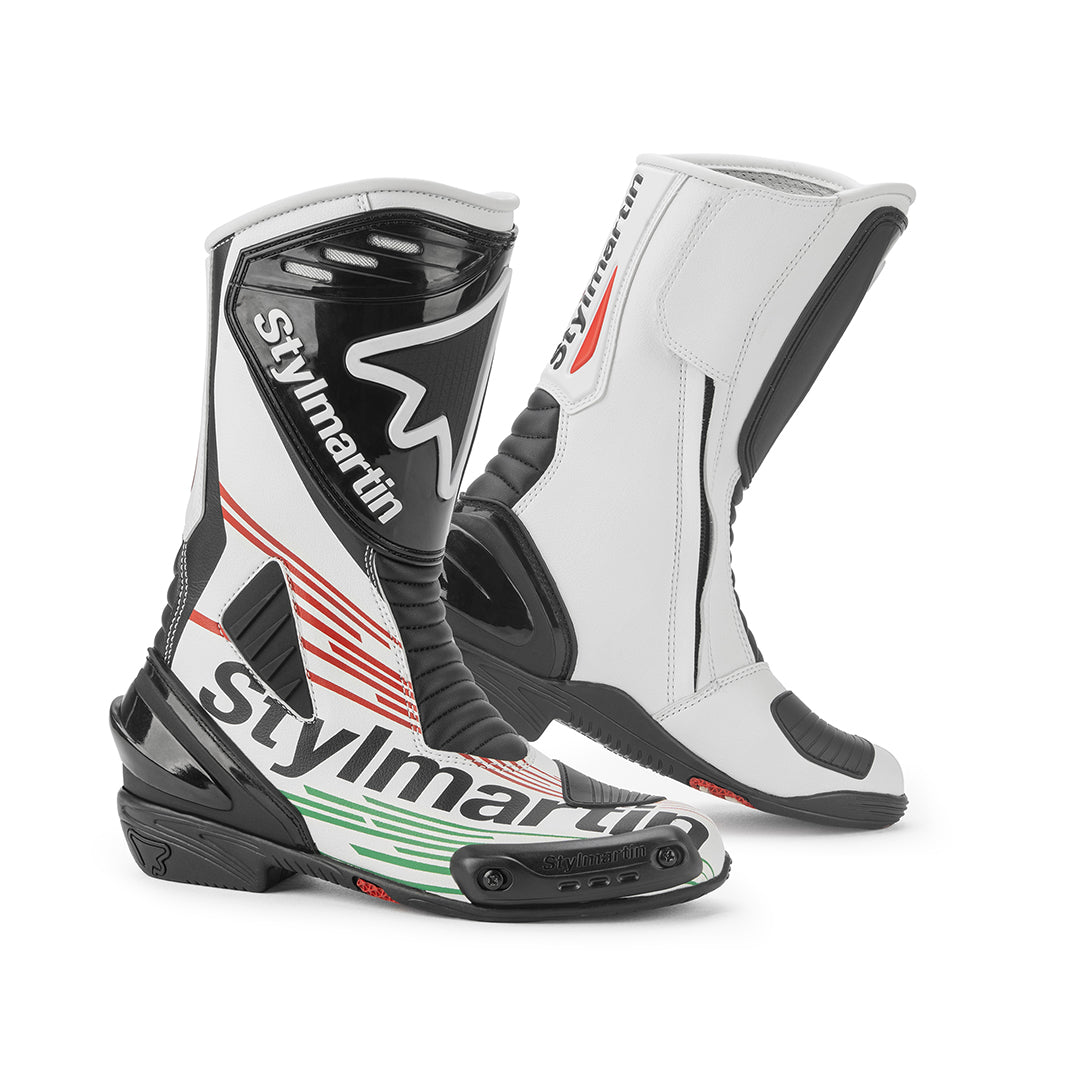Stylmartin Dream RS Evo Kids Racing Boots - White - Salt Flats Clothing