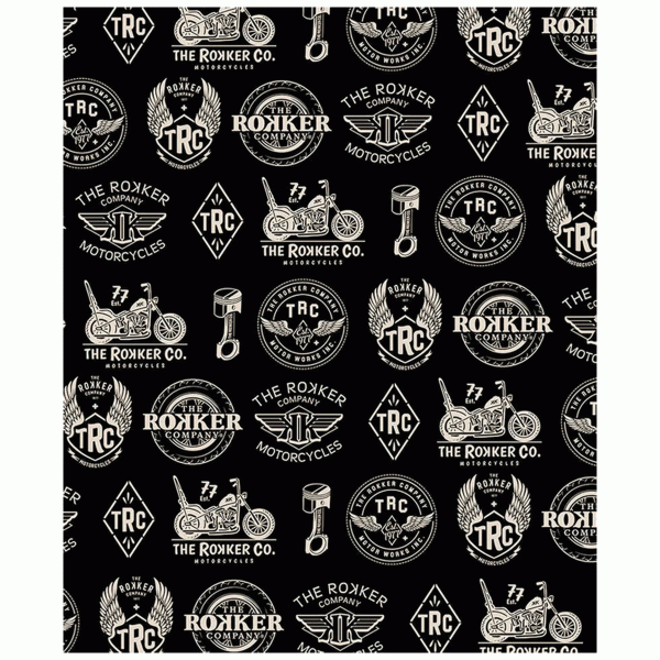 Rokker Fleece Neckwarmer - Logos Black - Salt Flats Clothing