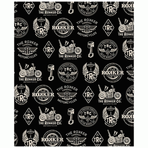 Rokker Fleece Neckwarmer - Logos Black - Salt Flats Clothing