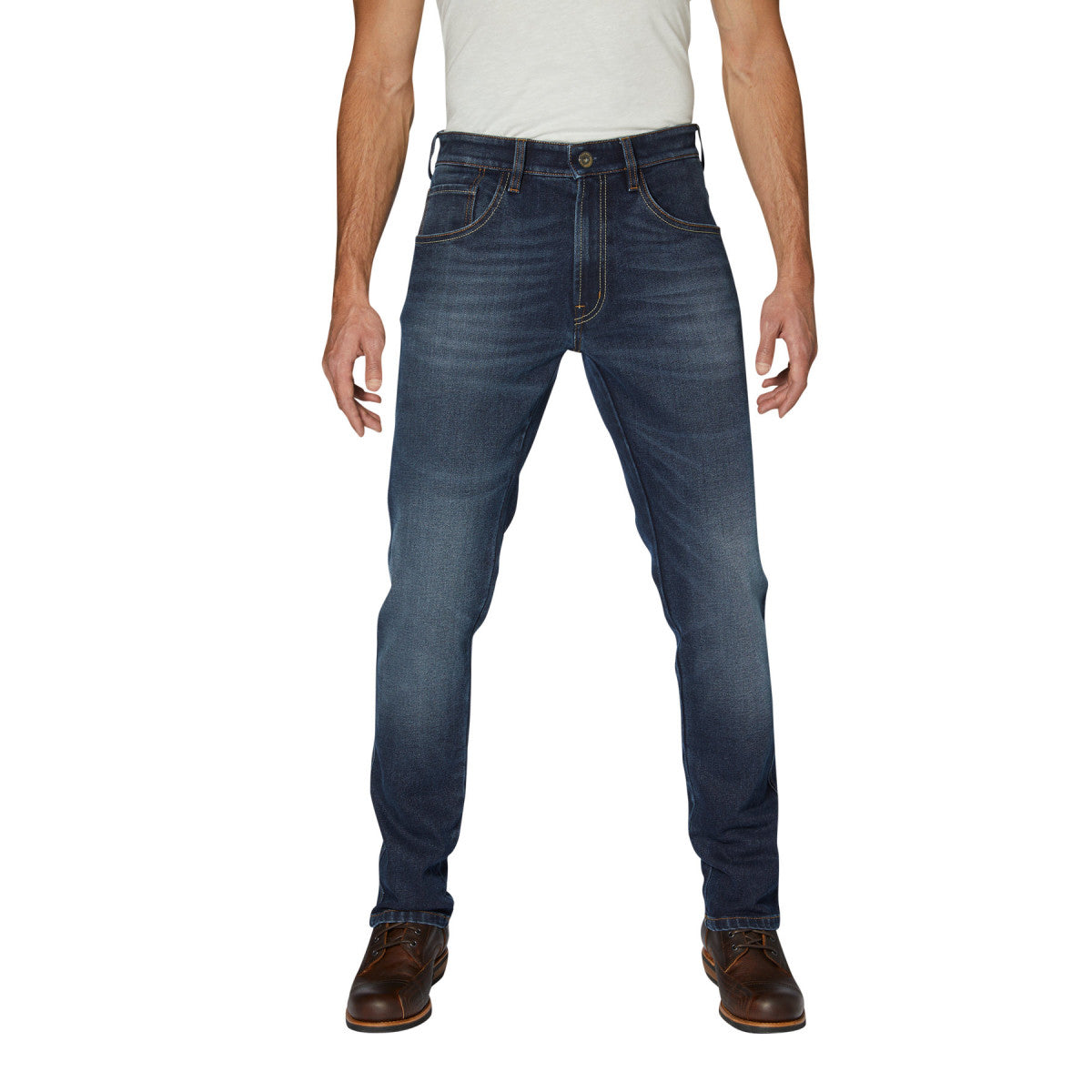 Rokker Rokkertech Tapered Slim Men's Motorcycle Jeans - Dark Blue - Salt Flats Clothing