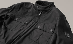 Belstaff Ariel Jacket TechWax 8oz AA Black - Salt Flats Clothing