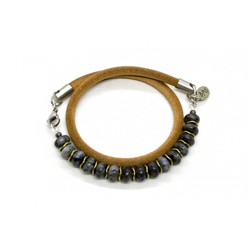 Black Pearl Creations Double Pearl Labadorite Bracelet
