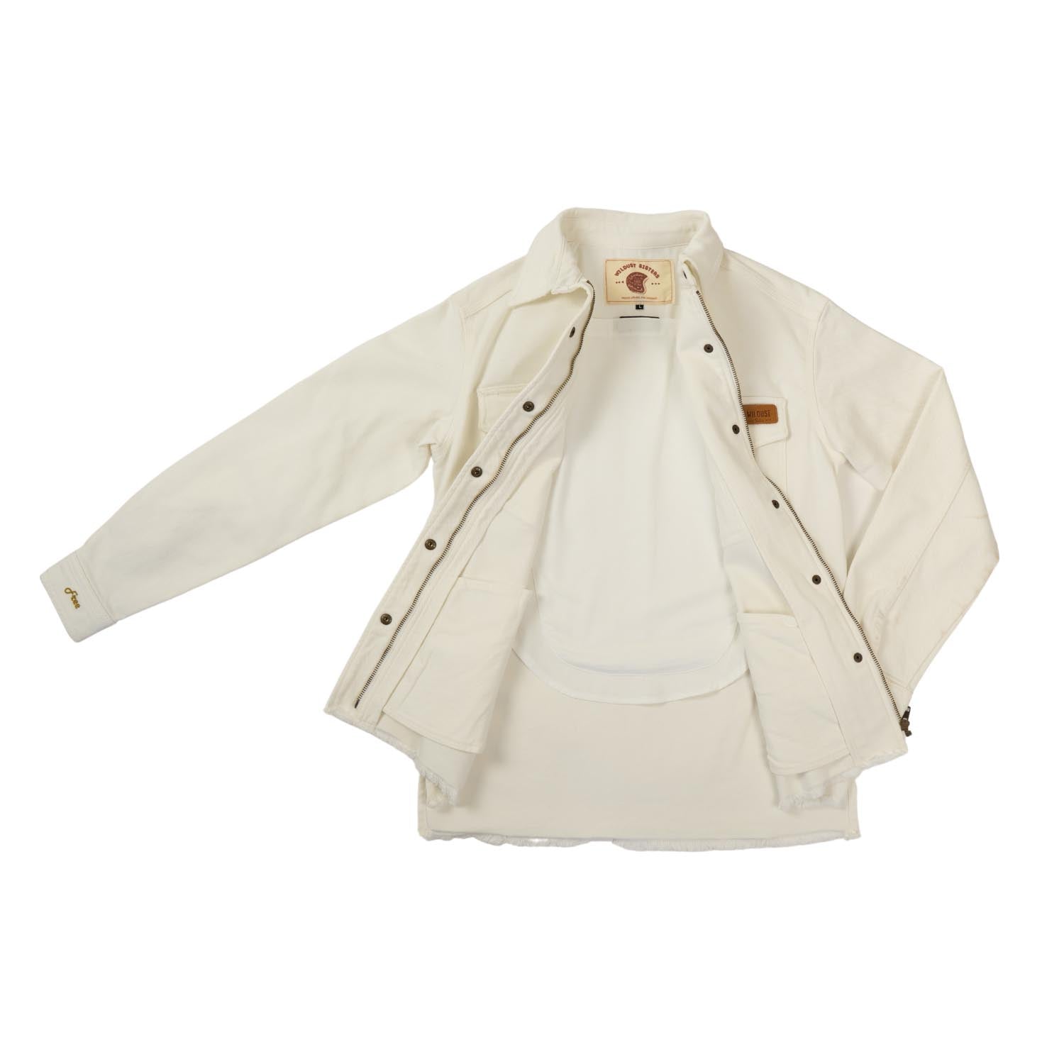 Wildust Sisters Armalith Moto Riding Shirt - White - Salt Flats Clothing