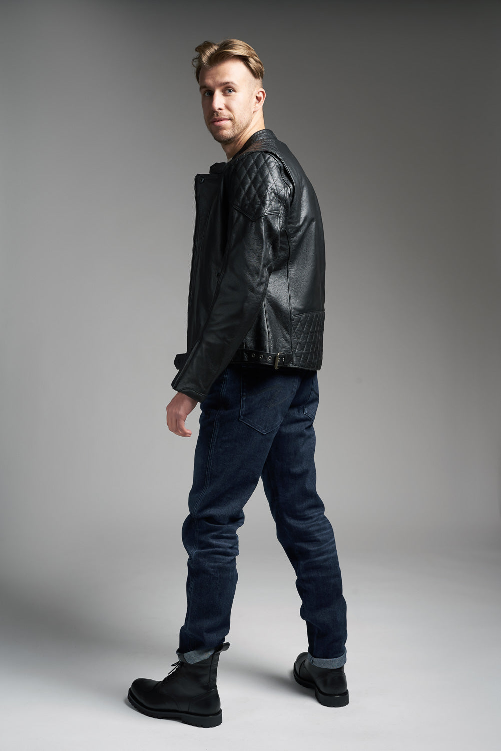 Pando Moto Arnie Slim Men's Jean - Blue - Salt Flats Clothing