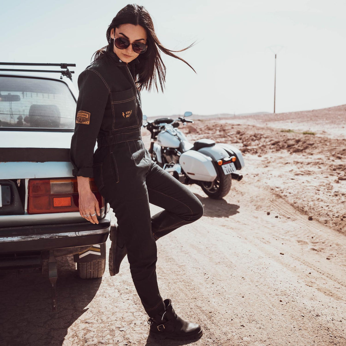 Wildust Sisters Asphalt Ladies Jump Suit Overalls - Salt Flats Clothing