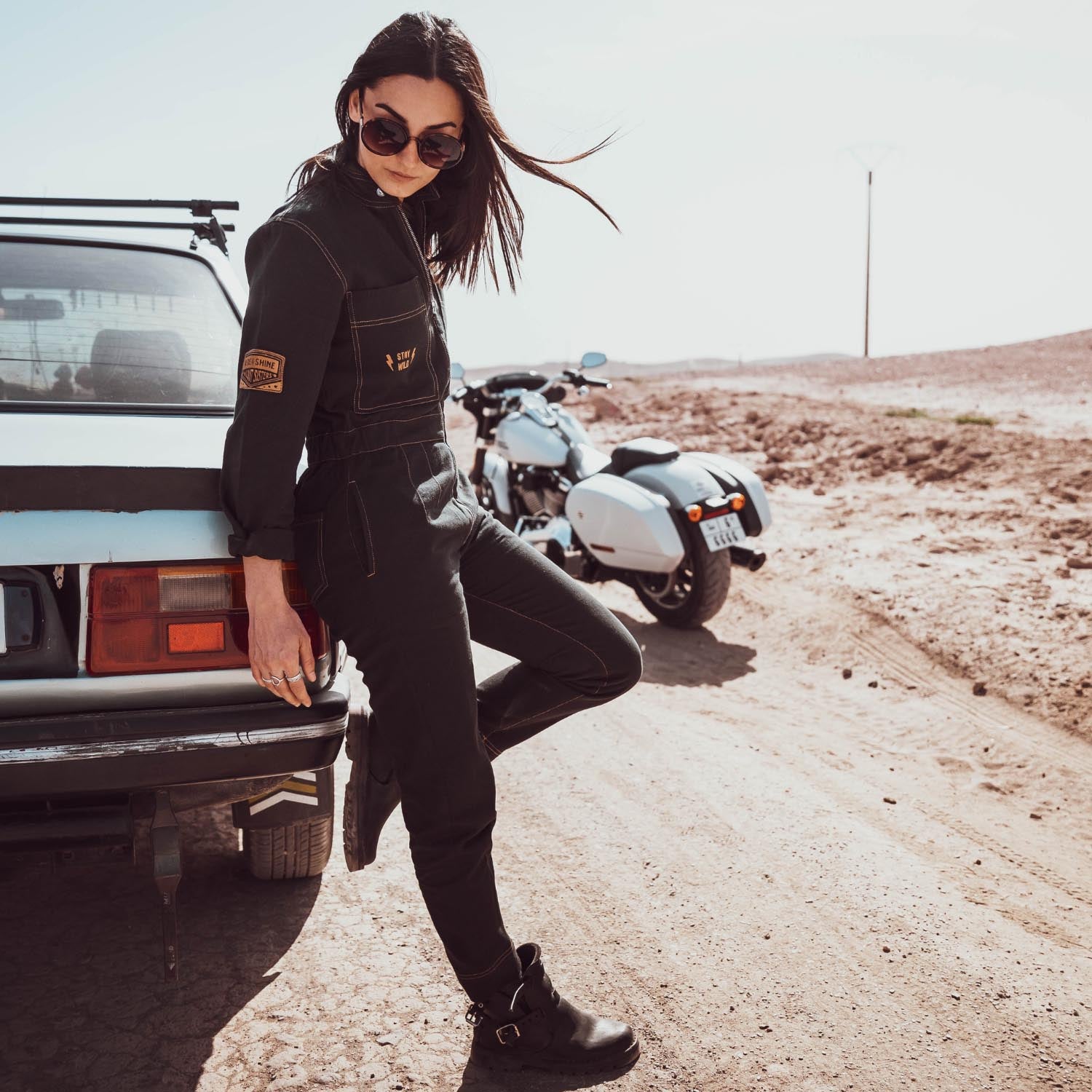 Wildust Sisters Asphalt Ladies Jump Suit Overalls - Salt Flats Clothing