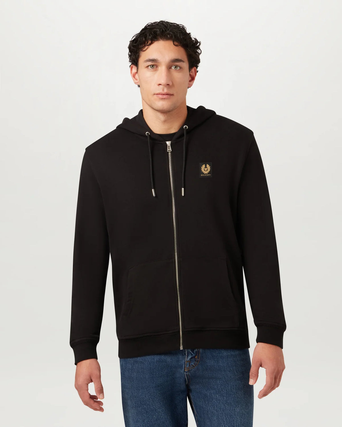 Belstaff Full Zip Men's Hoodie - Black - Salt Flats Clothing