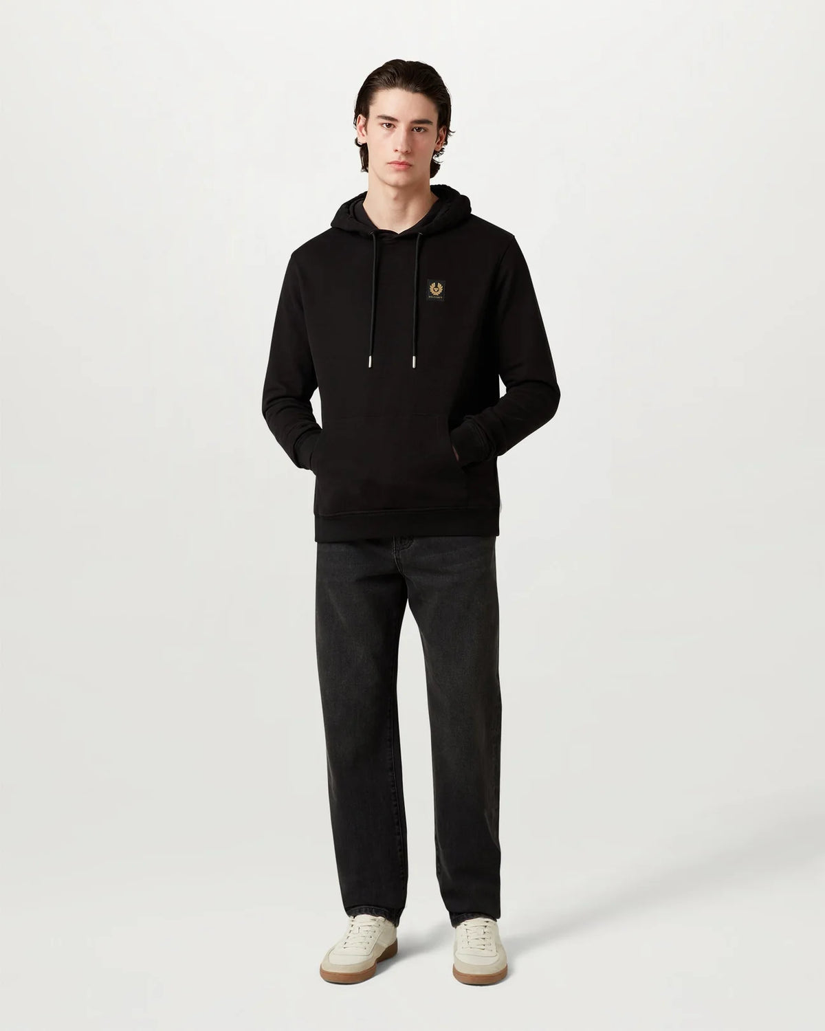 Belstaff Men's Hoodie - Black - Salt Flats Clothing