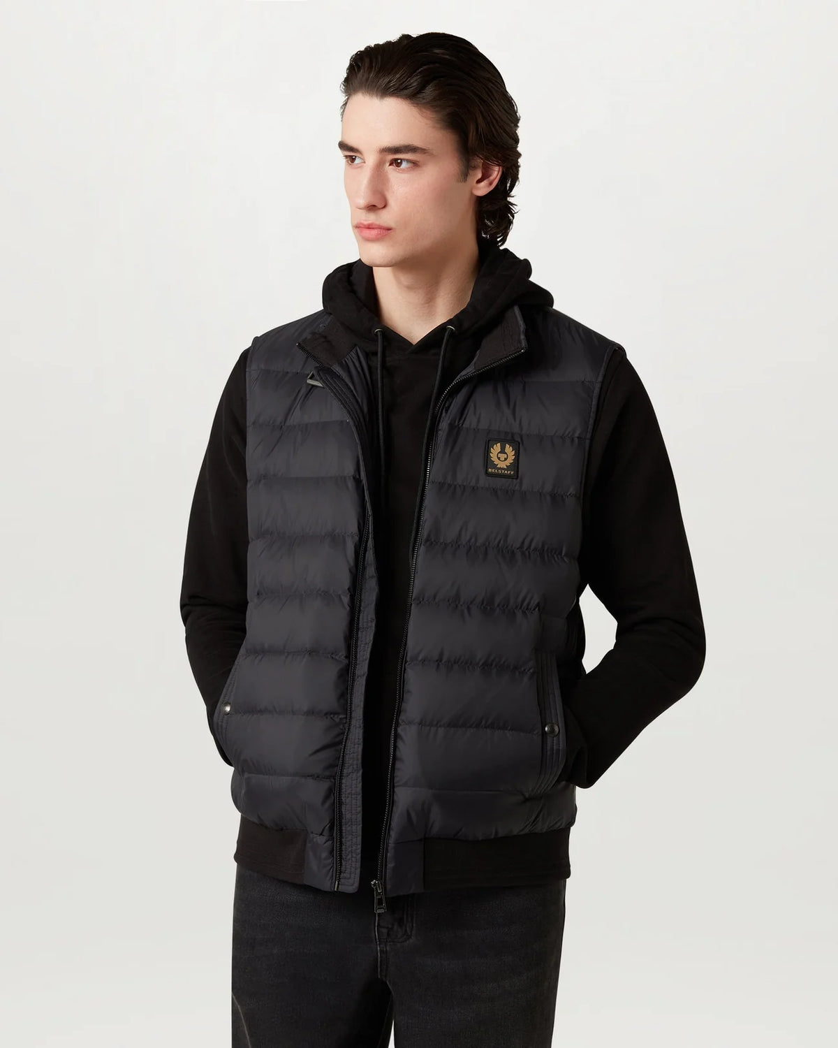 Belstaff Men's Hoodie - Black - Salt Flats Clothing