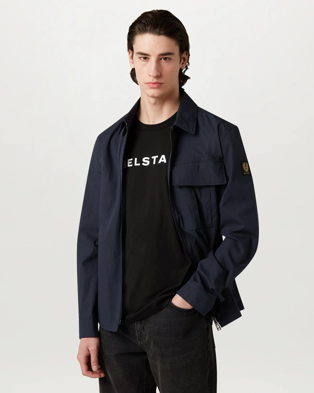 Belstaff Logo Men's T'Shirt - Black - Salt Flats Clothing