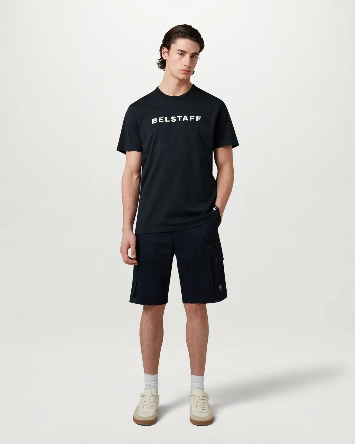 Belstaff Logo Men's T'Shirt - Dark Ink - Salt Flats Clothing