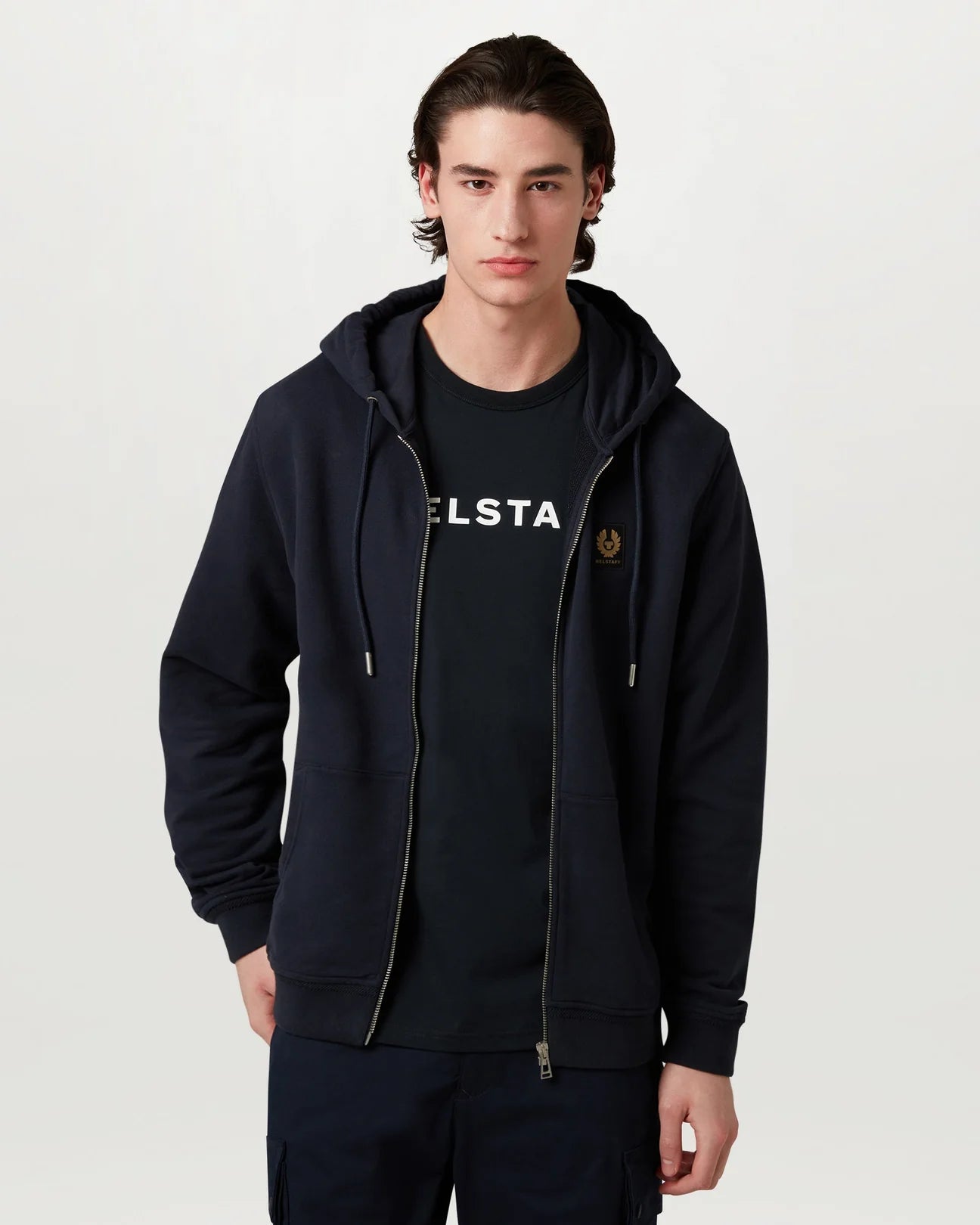 Belstaff Logo Men's T'Shirt - Dark Ink - Salt Flats Clothing