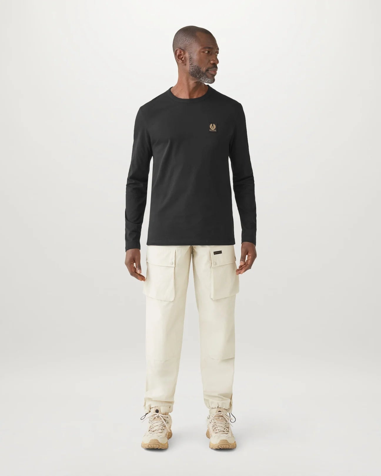Belstaff Long Sleeved Men's  T'Shirt - Black - Salt Flats Clothing