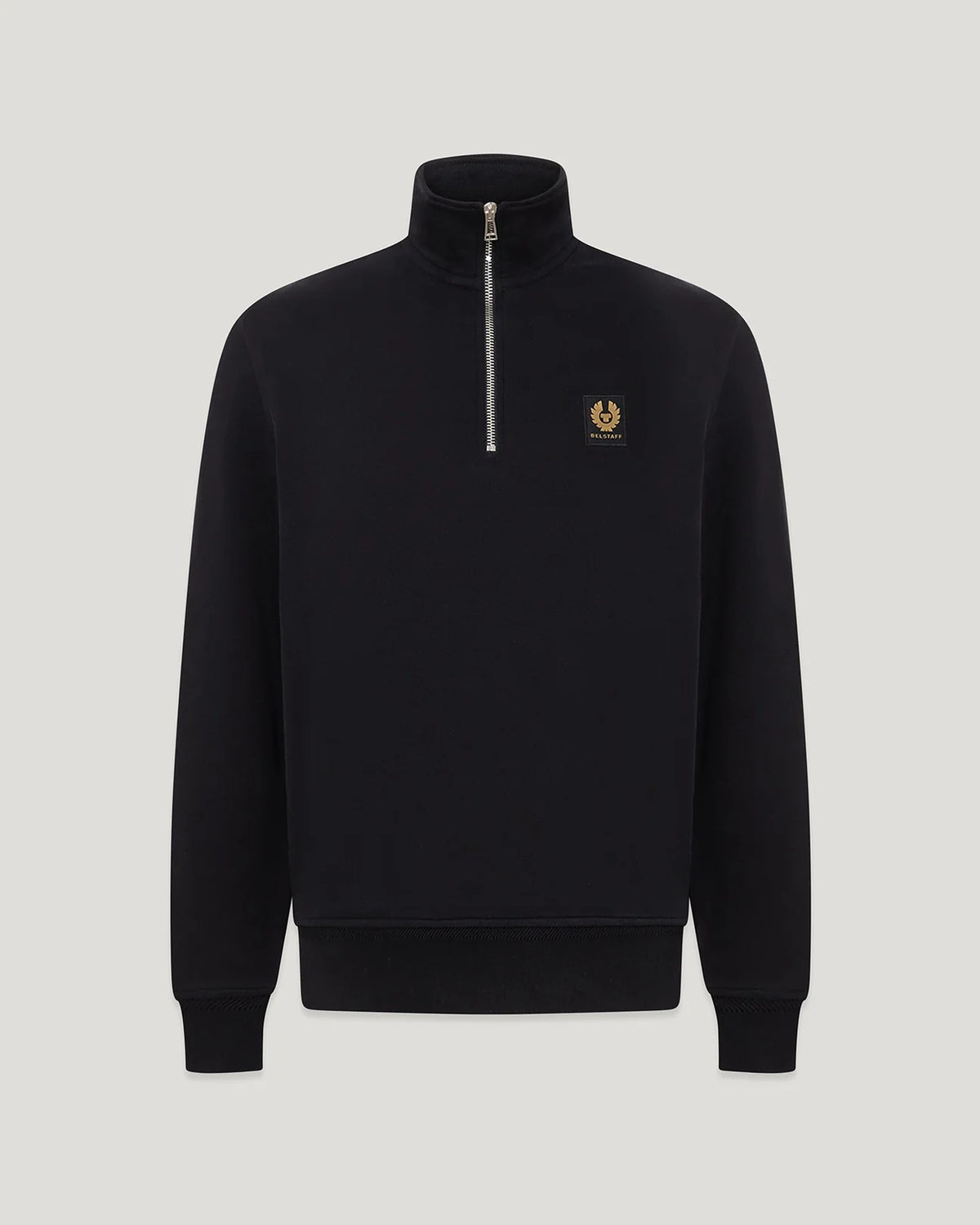 Belstaff Men's Quarter Zip Sweatshirt - Black - Salt Flats Clothing