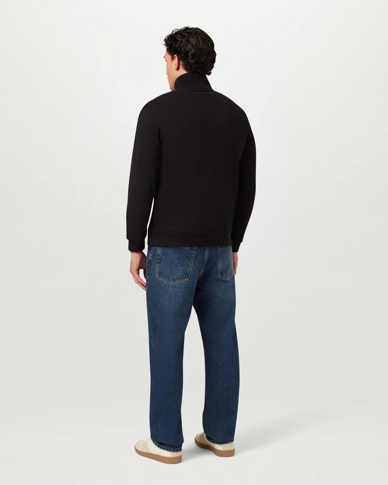 Belstaff Men's Quarter Zip Sweatshirt - Black - Salt Flats Clothing