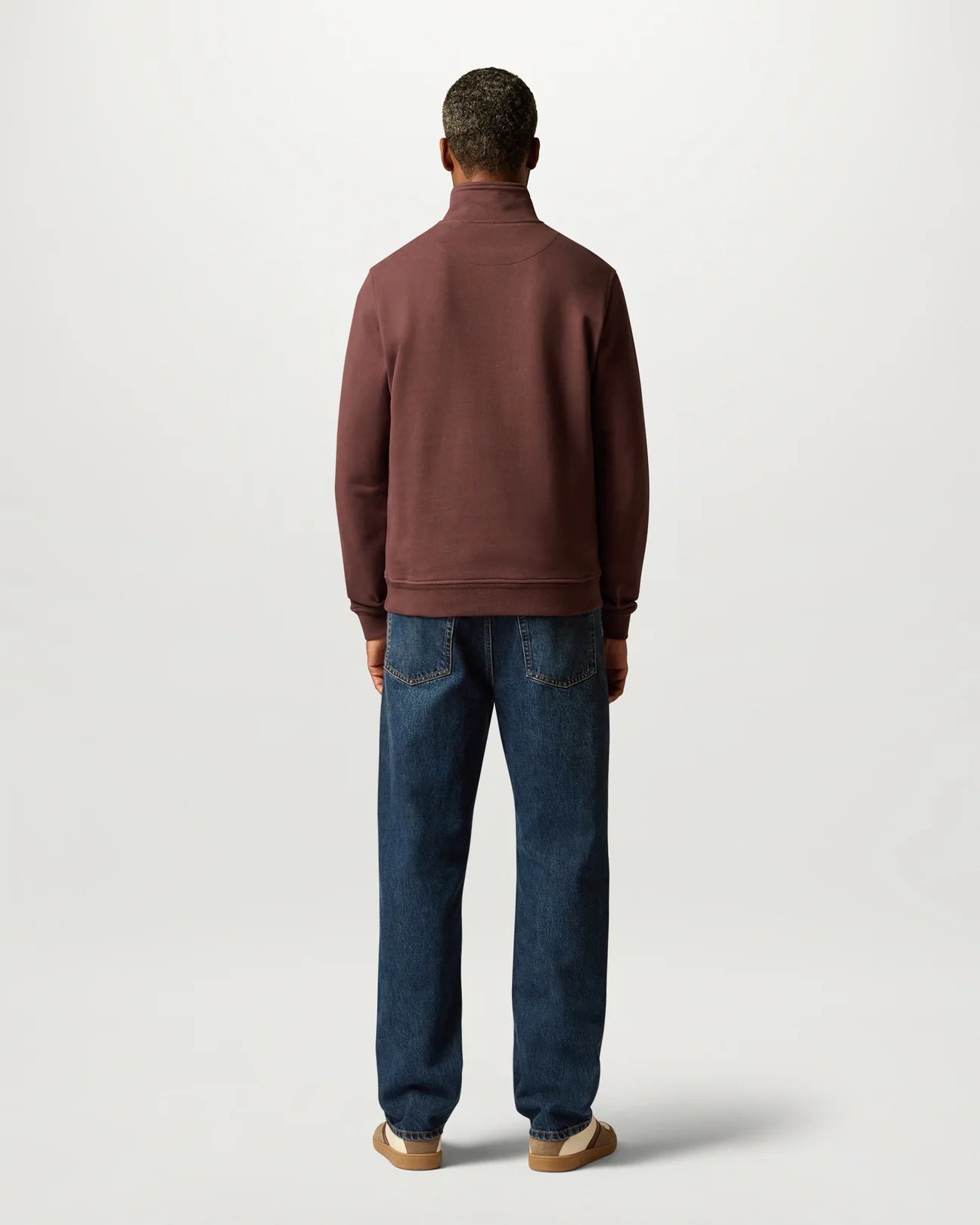 Belstaff Men's Quarter Zip Sweatshirt - Oxblood - Salt Flats Clothing