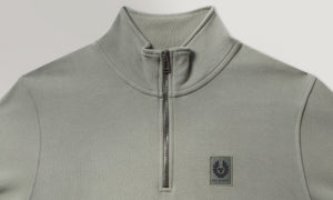 Belstaff Quarter Zip - Sage Green - Salt Flats Clothing