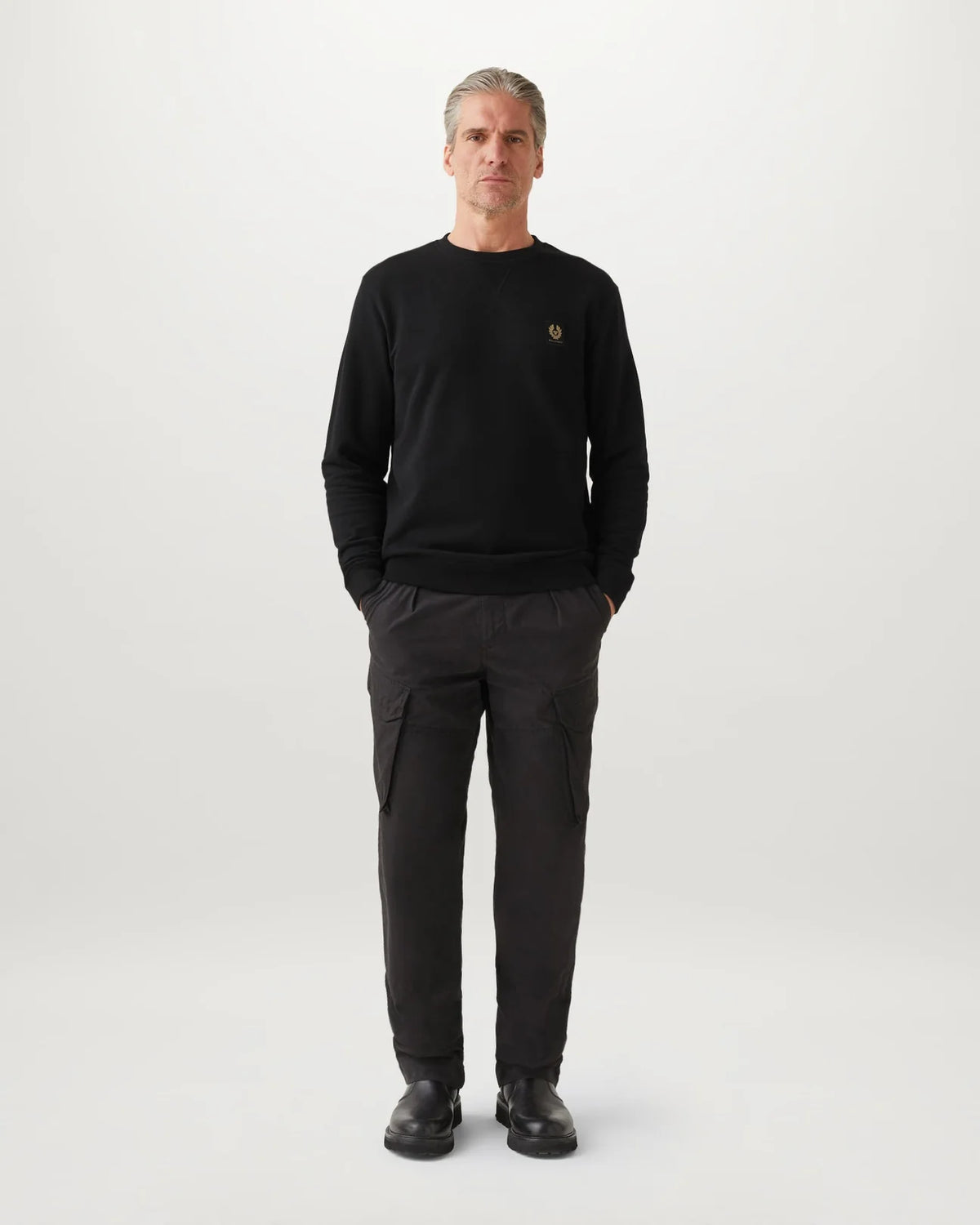 Belstaff Men's Sweatshirt - Black - Salt Flats Clothing