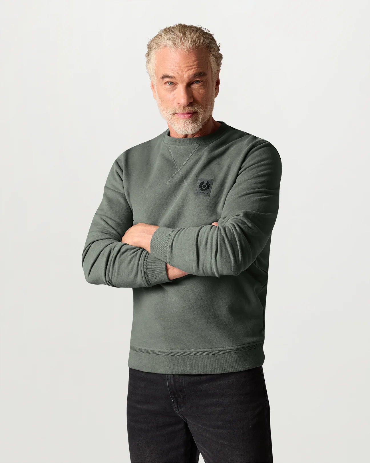 Belstaff Men's Sweatshirt - Atlantic Grey - Salt Flats Clothing