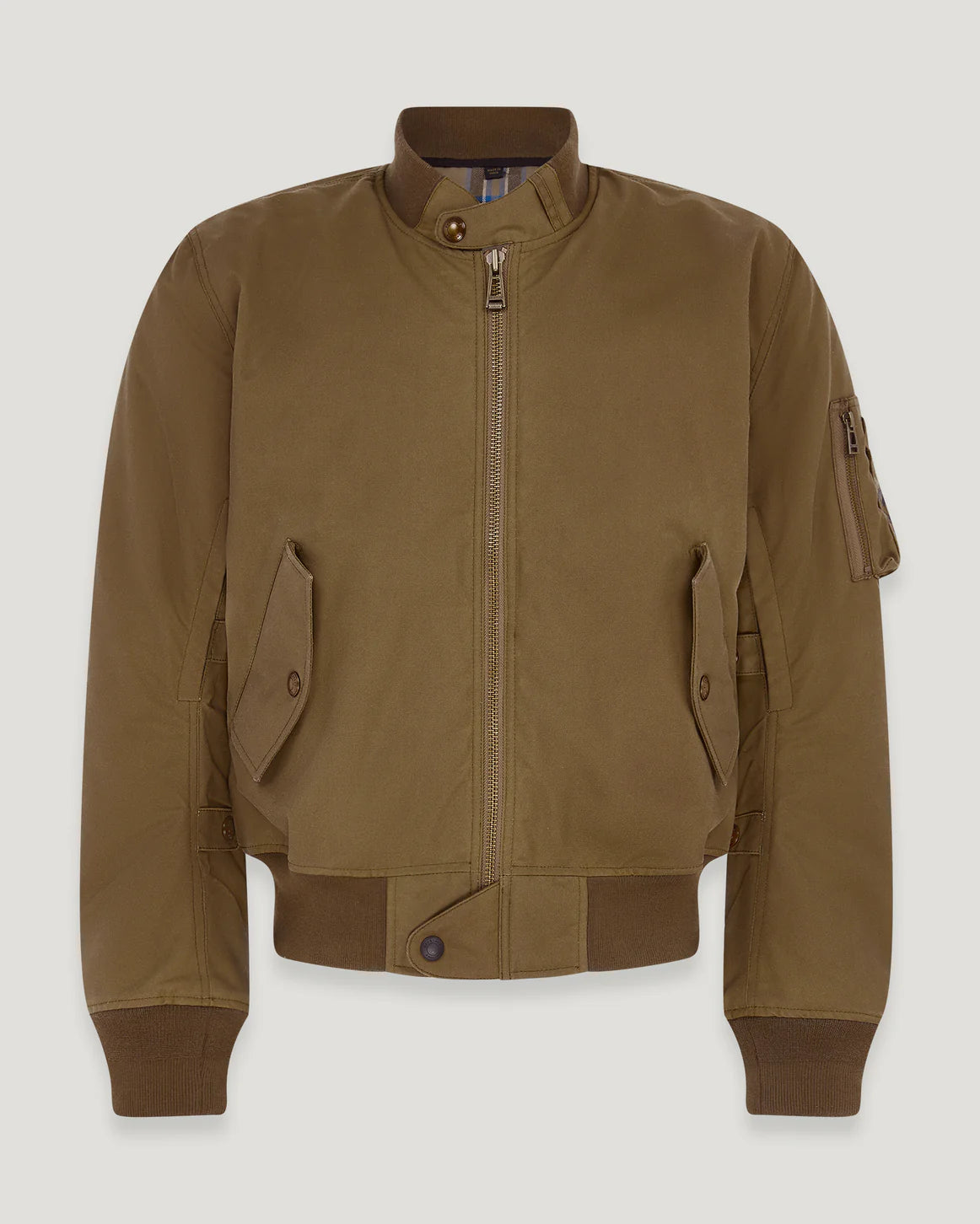 Belstaff Brecon Bomber Men's Ultracore 8oz Jacket - Olive - Salt Flats Clothing