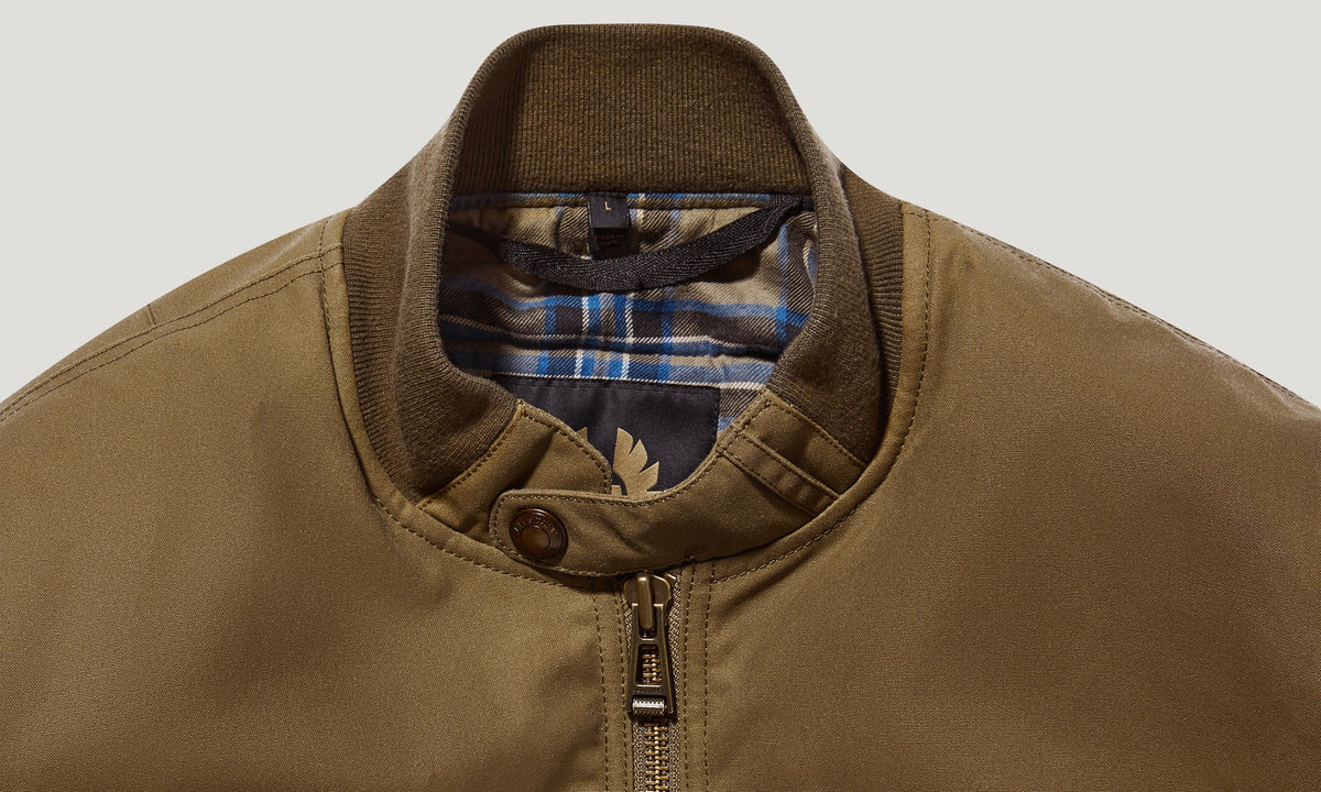 Belstaff Brecon Bomber Men's Ultracore 8oz Jacket - Olive - Salt Flats Clothing