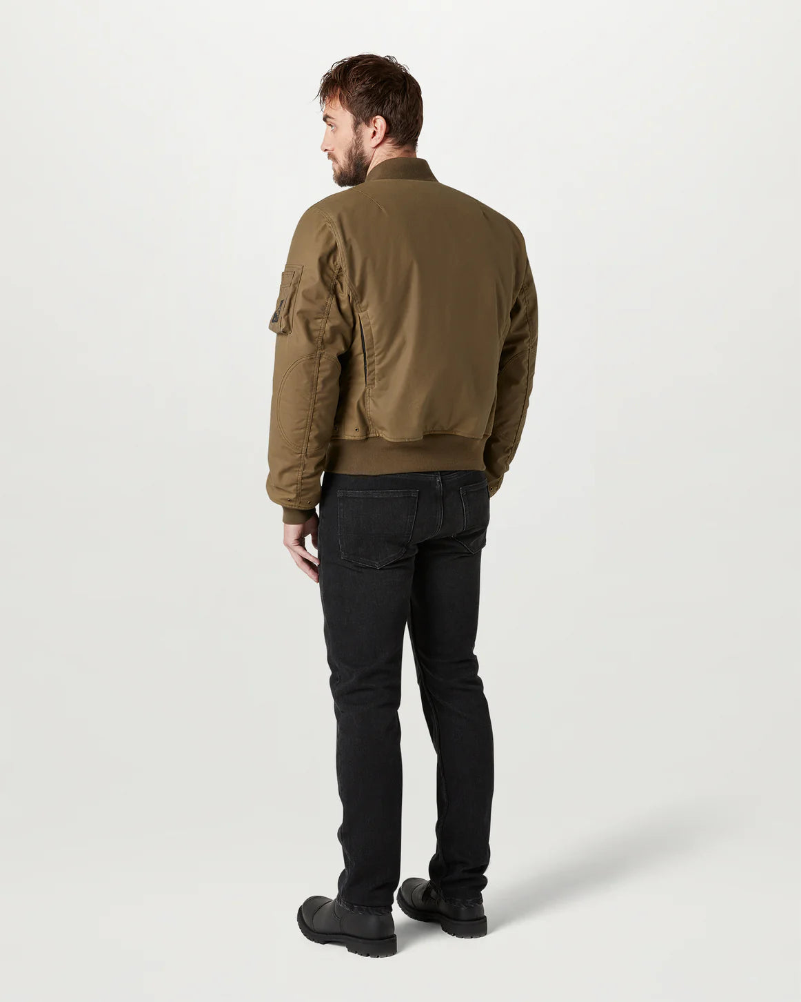 Belstaff Brecon Bomber Men's Ultracore 8oz Jacket - Olive - Salt Flats Clothing