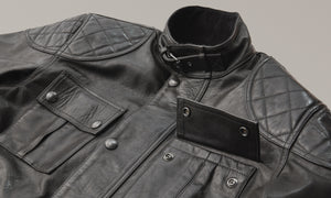 Belstaff Brooklands Jacket Leather Antique Black - Salt Flats Clothing