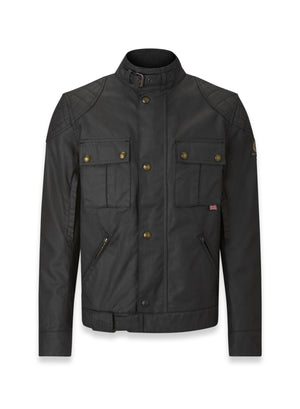 Belstaff Brooklands Men's Waxed Cotton Jacket Ultracore 8oz Black - Salt Flats Clothing