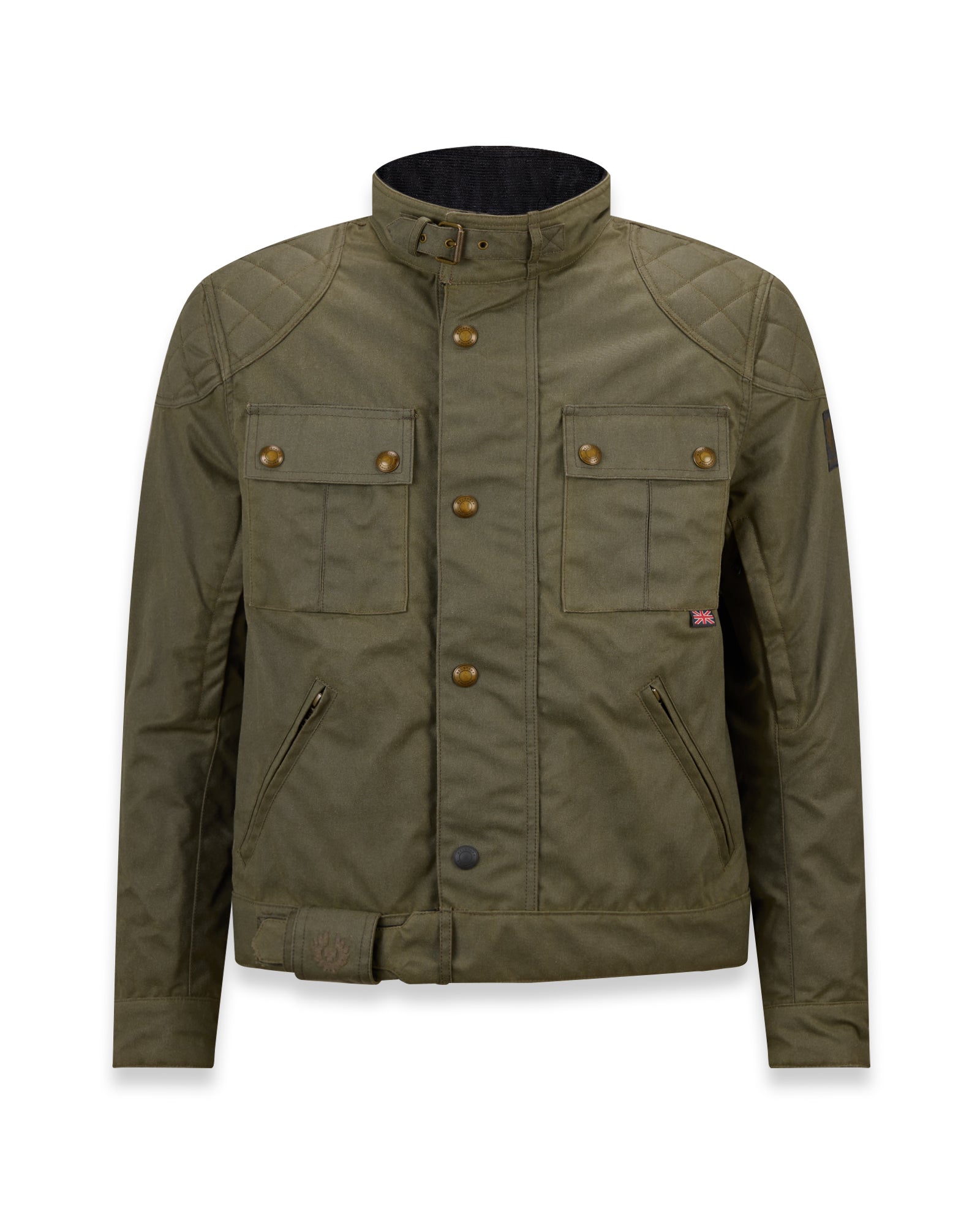 Belstaff Brooklands Men's Jacket Ultracore 8oz Olive - Salt Flats Clothing