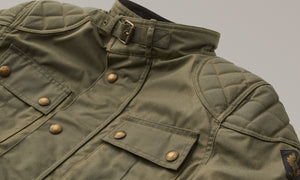 Belstaff Brooklands Men's Jacket Ultracore 8oz Olive - Salt Flats Clothing