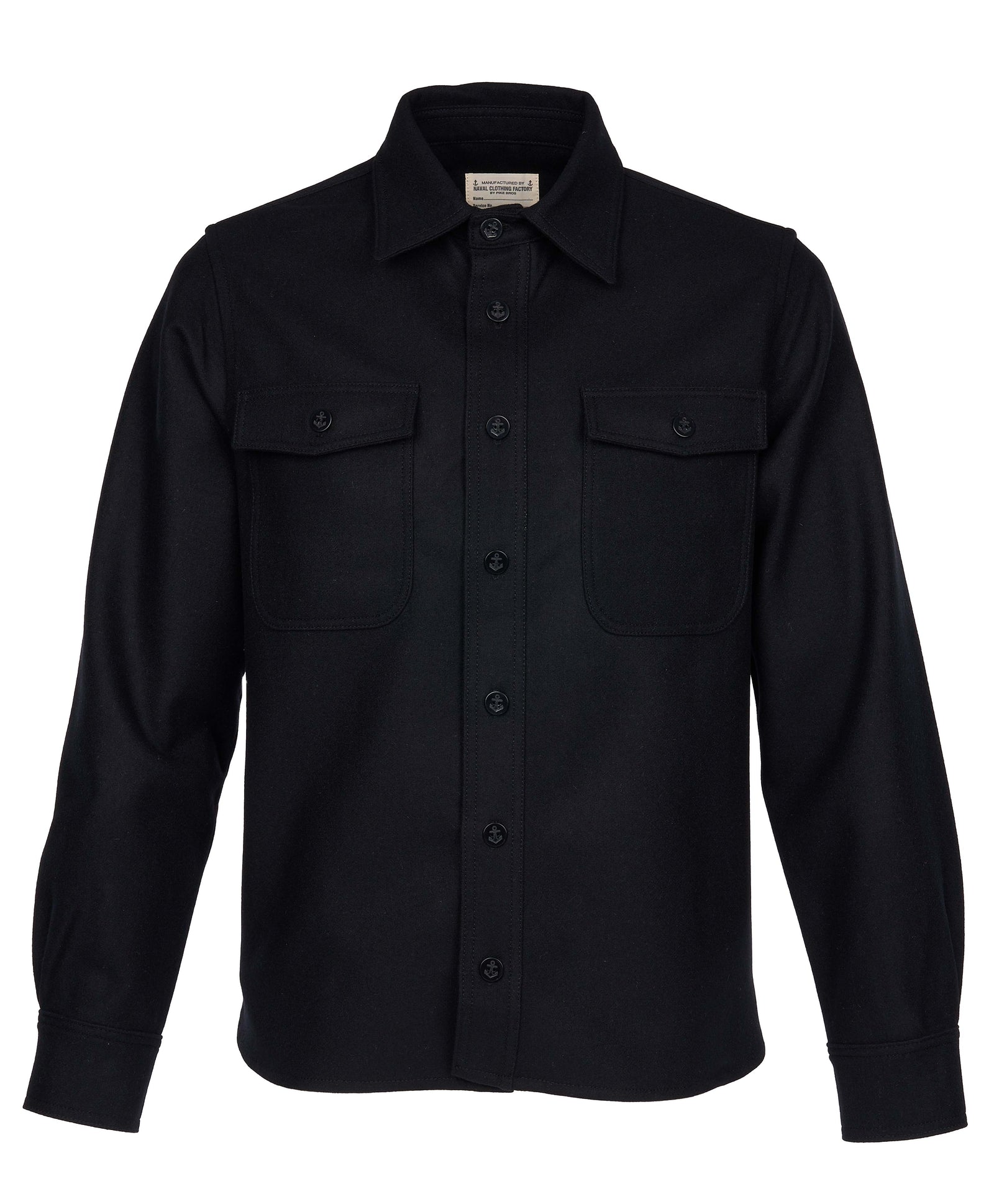 Pike Brothers 1943 CPO Shirt - Black Wool - Salt Flats Clothing