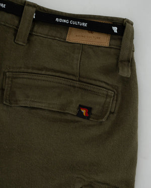 Riding Culture Men's Cargo Motorcycle Trousers - Olive - Salt Flats Clothing