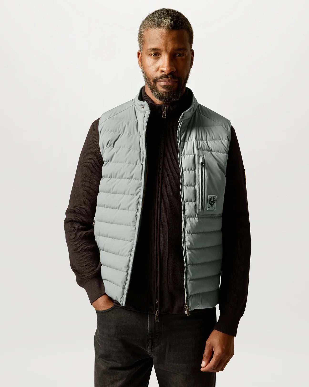 Belstaff Chassis Gilet - Atlantic Grey - Salt Flats Clothing