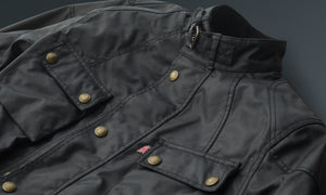 Belstaff Crosby Men's Waxed Cotton Jacket TechWax 8oz AA Black - Salt Flats Clothing