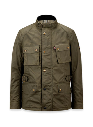 Belstaff Crosby Men's Waxed Cotton Jacket TechWax 8oz AA Forest Green - Salt Flats Clothing