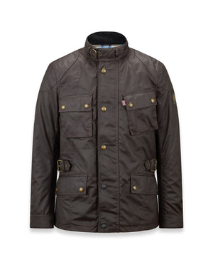 Belstaff Crosby Men's Waxed Cotton Jacket TechWax 8oz AA Mahogany - Salt Flats Clothing