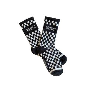 Wildust Sisters Checkerboard Grey Socks - Salt Flats Clothing