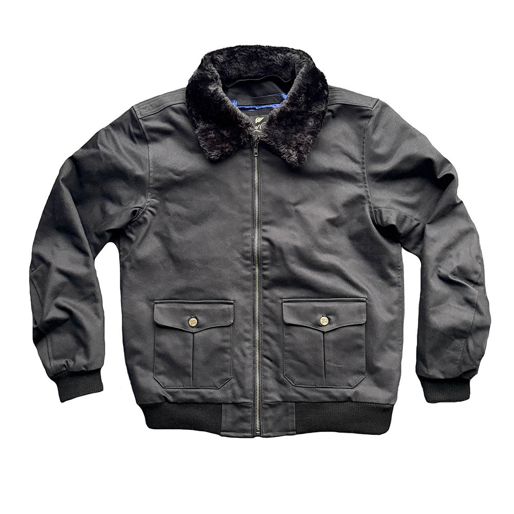 Age of Glory Men's Cockpit Textile Jacket - Black - Salt Flats Clothing
