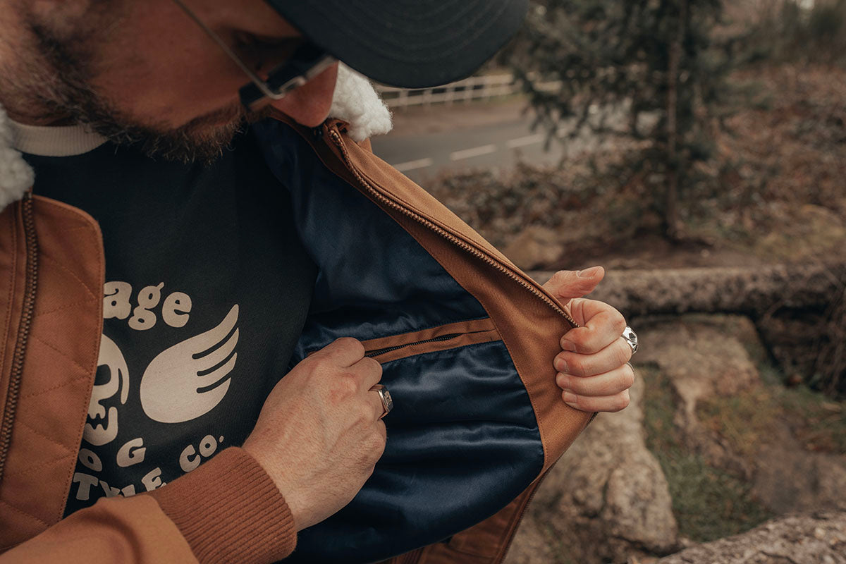 Age of Glory Men's Cockpit Textile Jacket - Caramel - Salt Flats Clothing