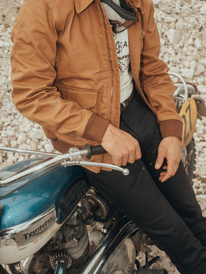 Age of Glory Men's Cockpit Textile Jacket - Caramel - Salt Flats Clothing
