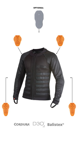 Pando Moto Commando UH Men's  Protetive Under Shirt - Black - Salt Flats Clothing