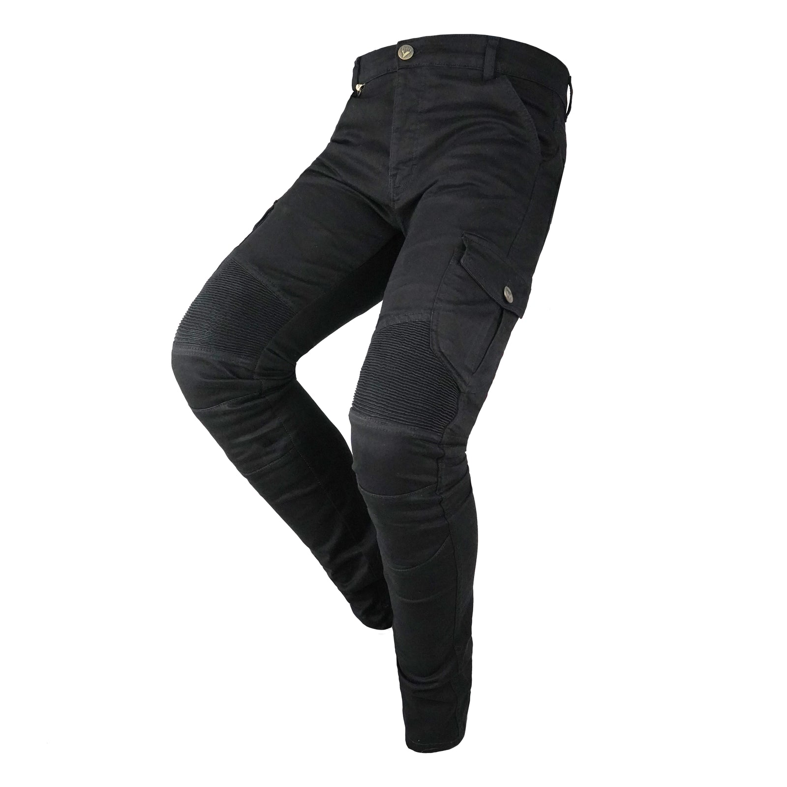ByCity Mixed Slim  III Men's Motorcycle Cargo Pants  - Black - Salt Flats Clothing