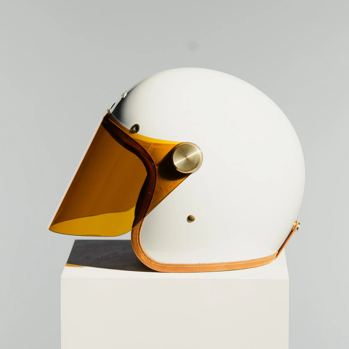 Hedon Epicurist 2.0 ECE 06 Open Face Motorcycle Helmet - Knight White - Salt Flats Clothing