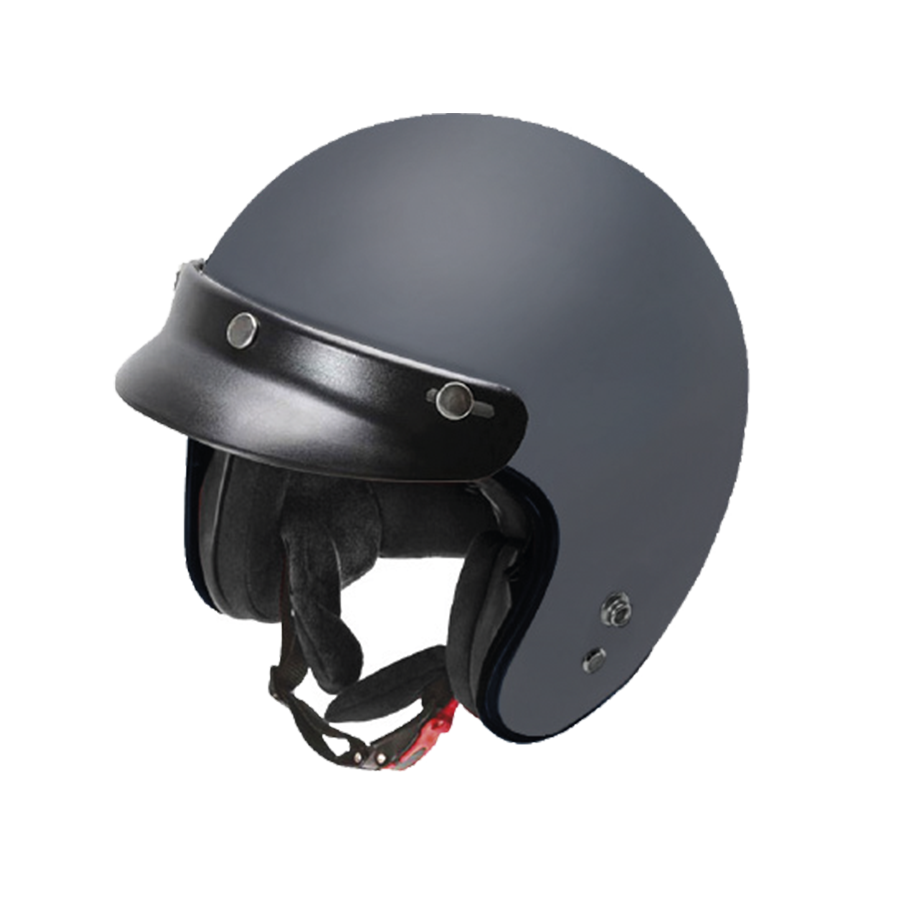 Garibaldi G02X Open Face Vintage Helmet - Matt Nardo Grey - Salt Flats Clothing