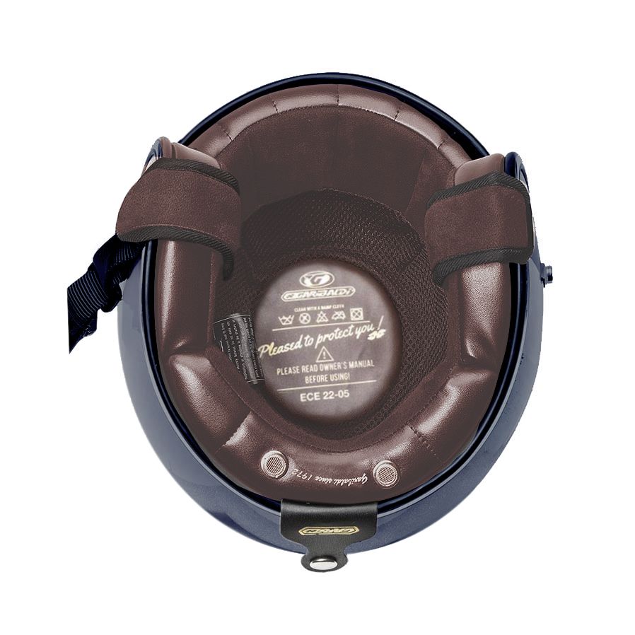 Garibaldi - Gari G02X Open Face Vintage Helmet - Matt Blue - Salt Flats Clothing