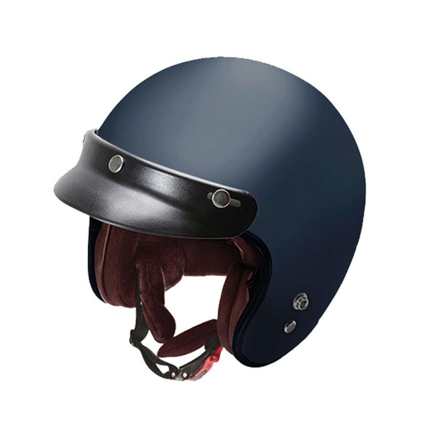 Garibaldi - Gari G02X Open Face Vintage Helmet - Matt Blue - Salt Flats Clothing