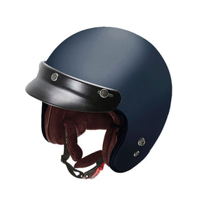 Garibaldi - Gari G02X Open Face Vintage Helmet - Matt Blue - Salt Flats Clothing